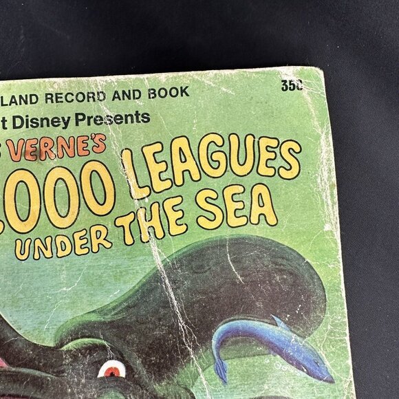 1971 Walt Disney 20,000 Leagues Under the Sea Book Jules Verne Book only NO RECO - Picture 3 of 13
